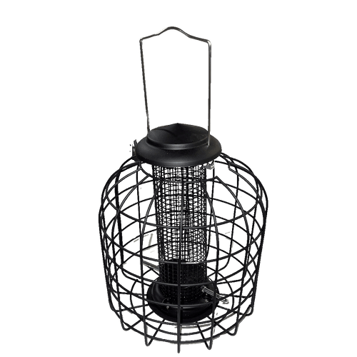 Mangeoire à cacahuètes et autres noix avec grille de protection