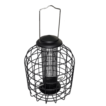 Mangeoire à cacahuètes et autres noix avec grille de protection